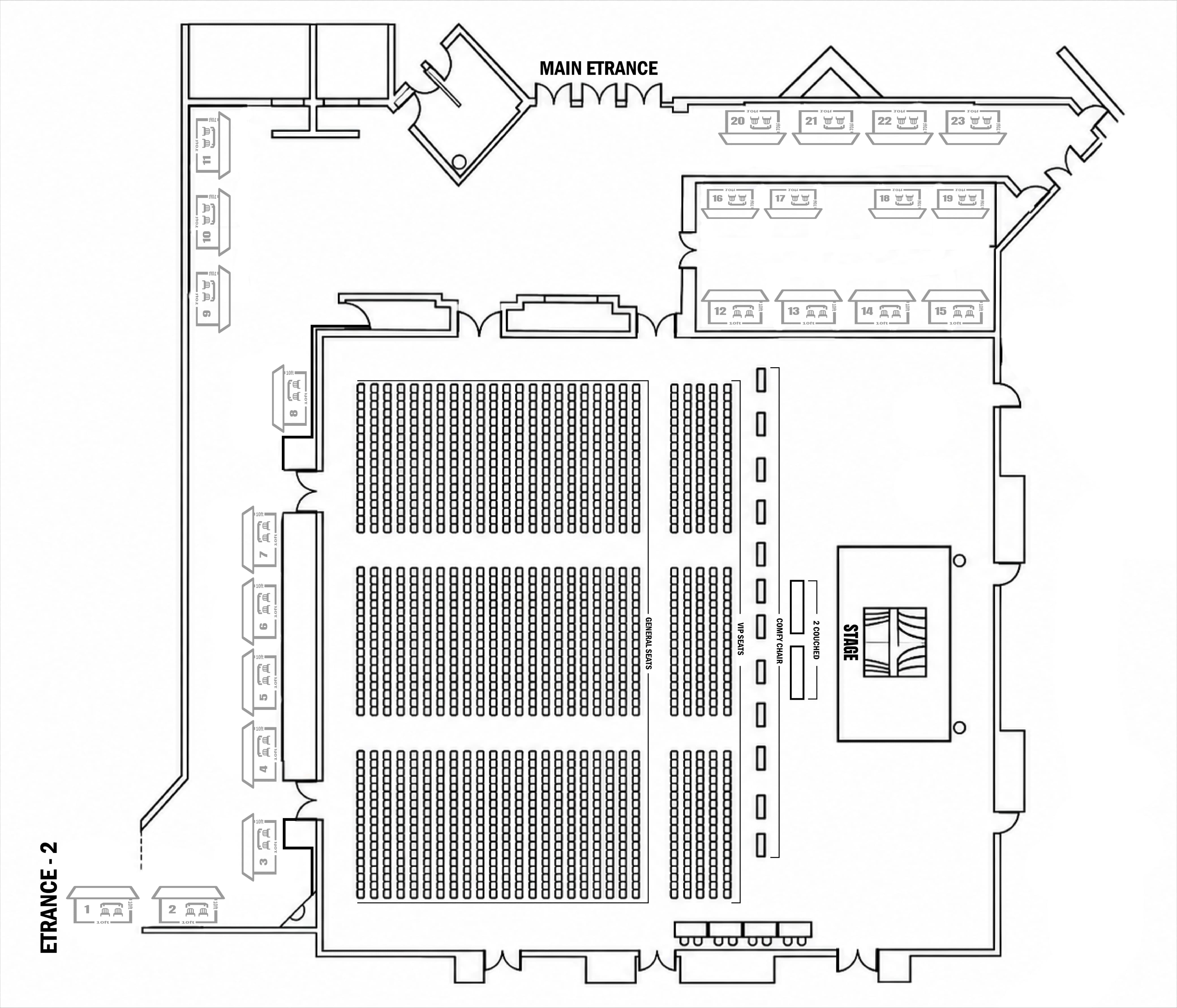 Booth floor plan